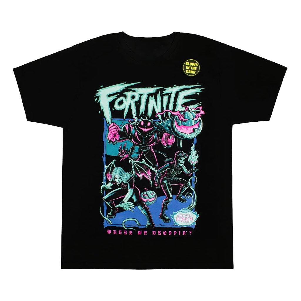 Halloween Horror Nights Merch 2026 Fortnitemares T-Shirt Where We Dropin Shrit HHN Merch - Kdjoy