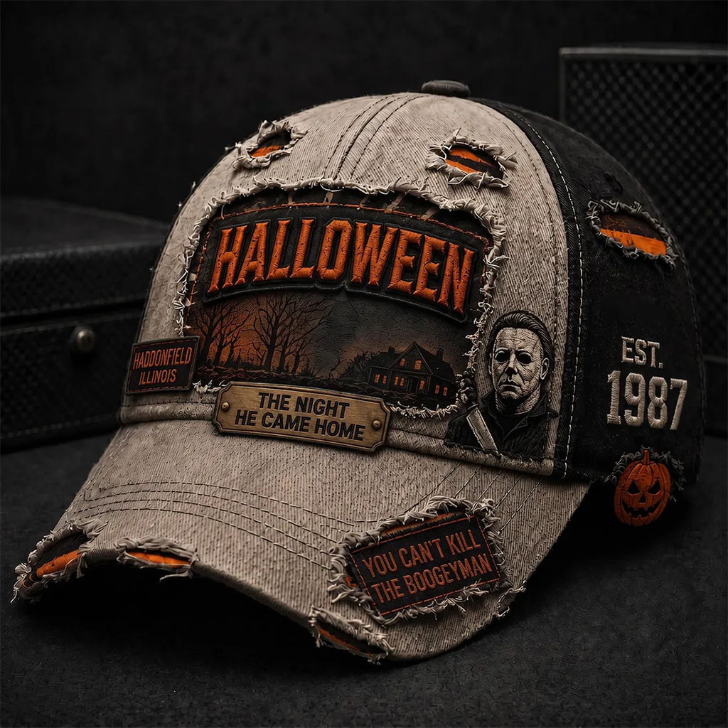 Halloween Michael Myers 2026 Distressed Hat The Can't Kill The Boogeyman Hat Horror Fan Gifts - Kdjoy