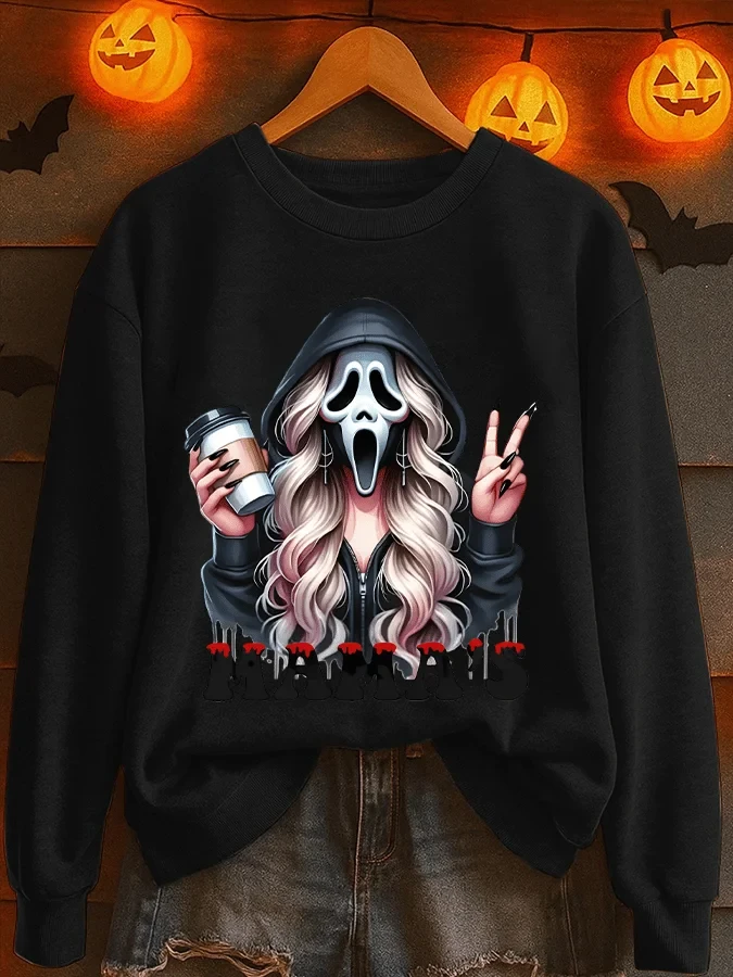 Halloween Mom Sweatshirt Funny Halloween Shirts Vintage Gifts For Fans - Kdjoy