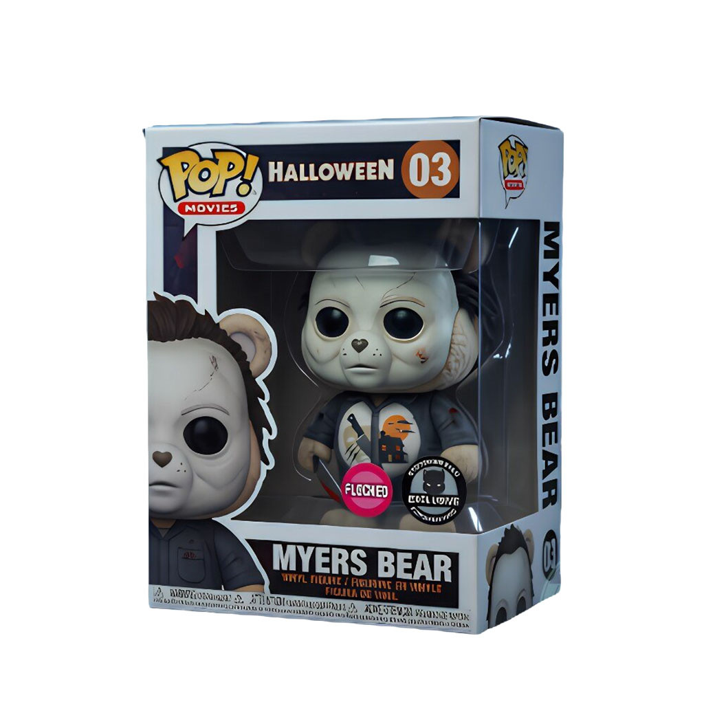 Halloween Myers Bear 03 Funko Pop Halloween Merch Best Gift For Horror Movie Fans - Kdjoy