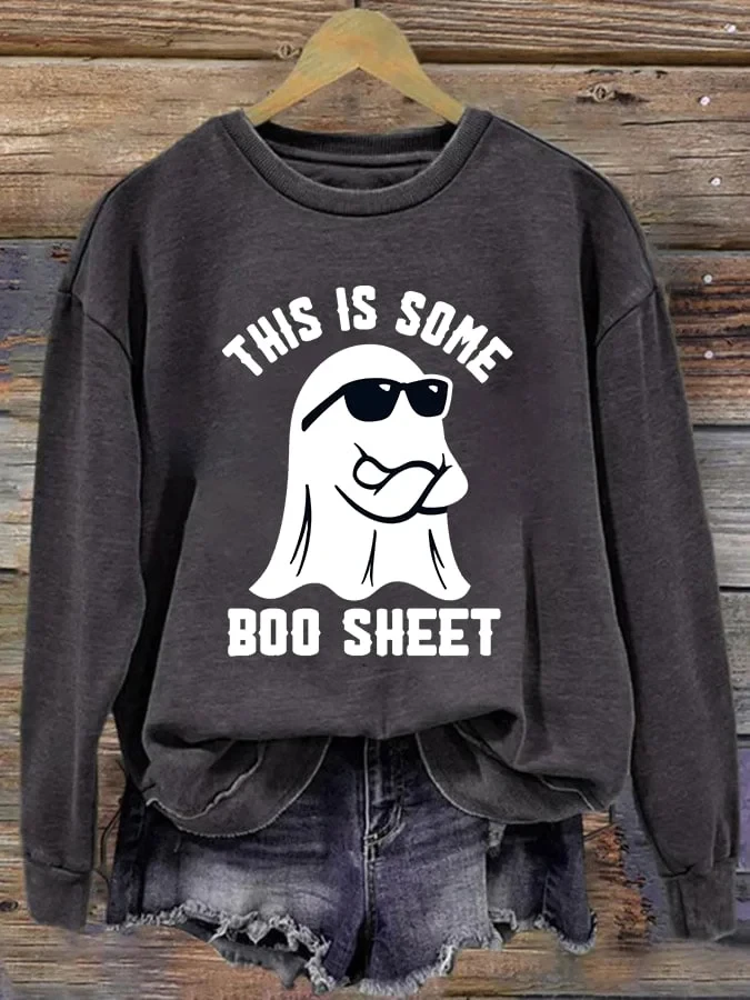 Halloween This Is Some Boo Sheet Sweatshirt Hilarious Halloween Shirts Gift For Friends - Kdjoy Halloween This Is Some Boo Sheet Sweatshirt Hilarious Halloween Shirts Gift For Friends - Kdjoy