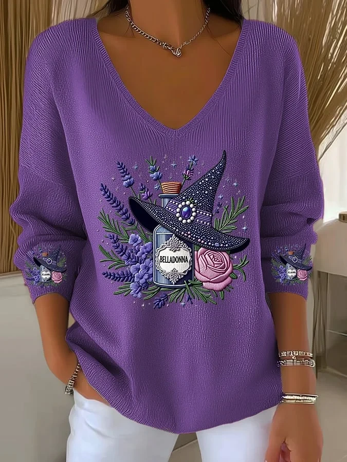 Halloween Witch Long Sleeve T-Shirt Ladies Halloween Clothes Gifts For Horror Lovers - Kdjoy Halloween Witch Long Sleeve T-Shirt Ladies Halloween Clothes Gifts For Horror Lovers - Kdjoy