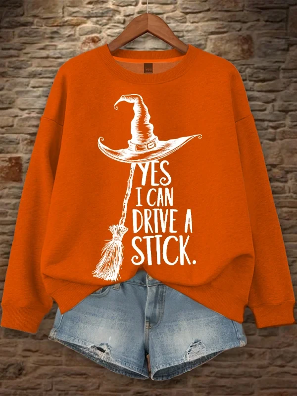 Halloween Yes I Can Drive A Stick Sweatshirt Halloween Clothes Useful Gift For Him - Kdjoy