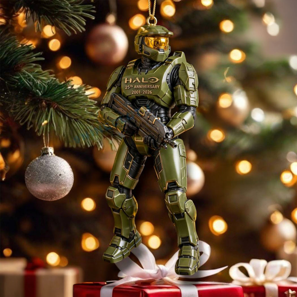 Halo 25th Anniversary Master Chief Ornament Christmas Ornaments Holiday Decor Gift For Gamers - Kdjoy