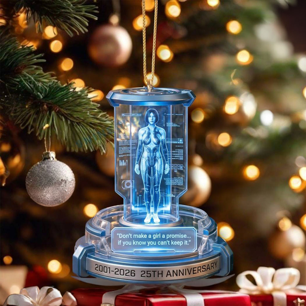 Halo Cortana 2001 2026 25th Anniversary Ornament Christmas Ornaments Xmas Gift For Gamers - Kdjoy