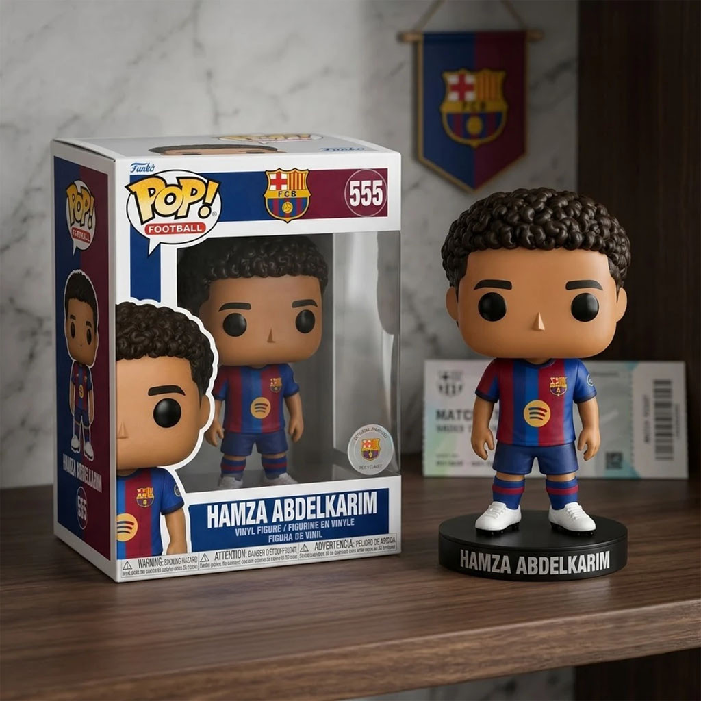Hamza Abdelkarim FC Barcelona The Debut Brace Funko Pop Hamza Abdelkarim Merch Gift For Fans - Kdjoy