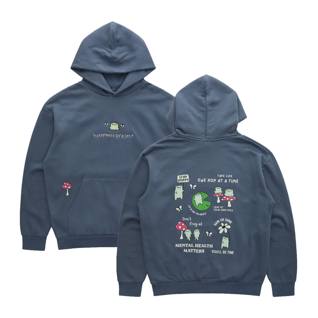 Happiness Project Merch 2026 Frog Hoodie Mental Health Awareness Apparel Gift For Besties - Kdjoy