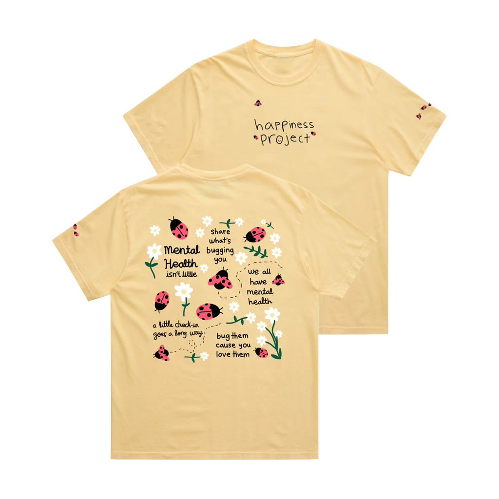 Happiness Project Merch 2026 Ladybug T-Shirt Mental Health Awareness Shirt Motivational Gifts - Kdjoy