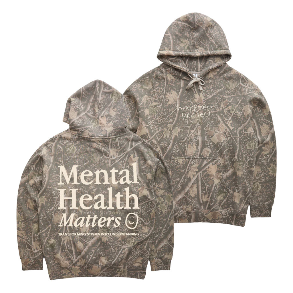 Happiness Project Merch 2026 Mental Health Matters Hoodie Camo Motivational Gift Ideas - Kdjoy