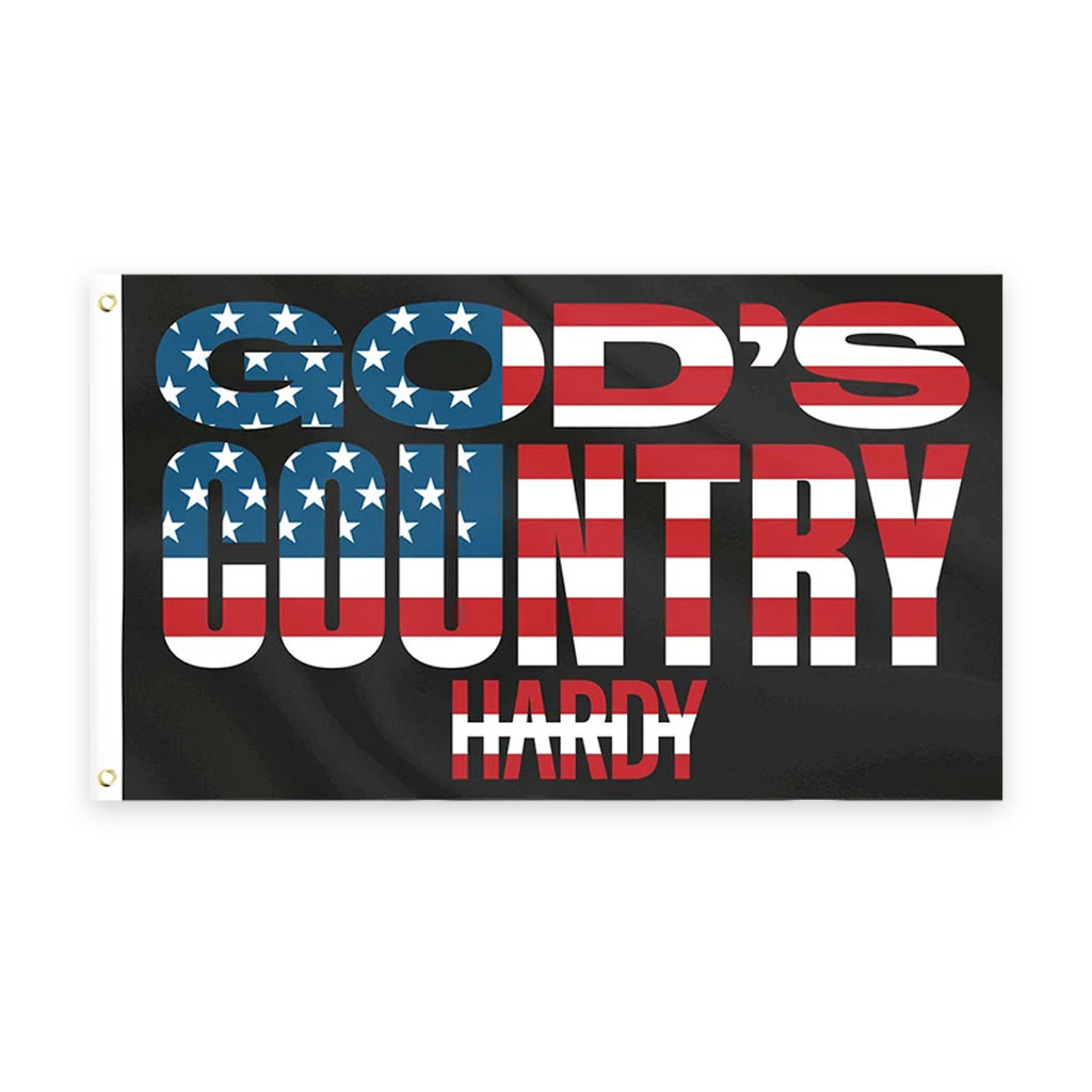 Hardy Merch 2026 God's Country Flag Indoor Outdoor Decor Gift Idea For Music Lover - Kdjoy