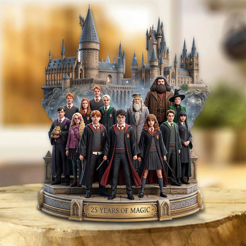 Harry Potter 25 Years Of Magic Acrylic Plaque Wizarding World Collection Harry Potter Merch - Kdjoy