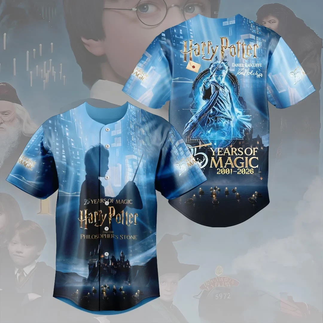 Harry Potter 25 Years Of Magic Baseball Jersey Harry Potter Merch Gift Ideas For Fantasy Fans - Kdjoy