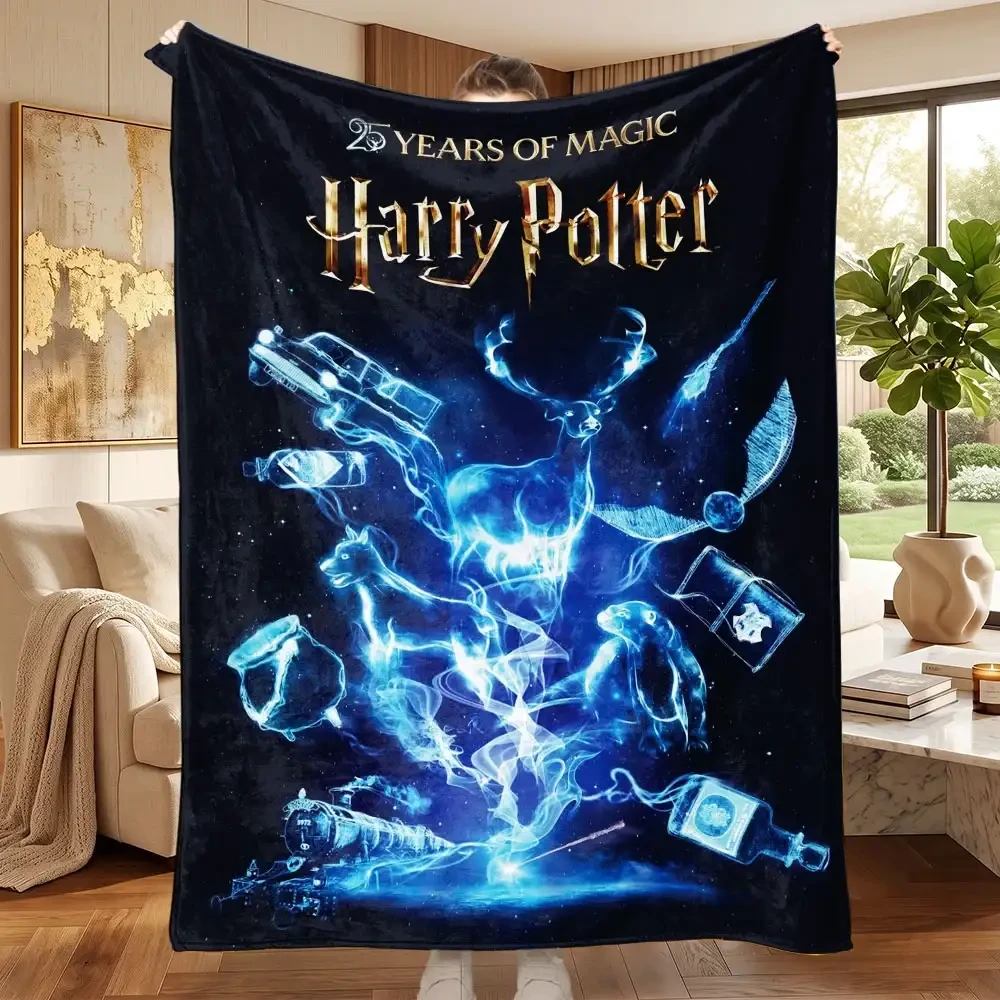 Harry Potter 25 Years Of Magic Blanket 2026 Harry Potter Merch Movie Lovers Sofa Decor - Kdjoy Harry Potter 25 Years Of Magic Blanket 2026 Harry Potter Merch Movie Lovers Sofa Decor - Kdjoy