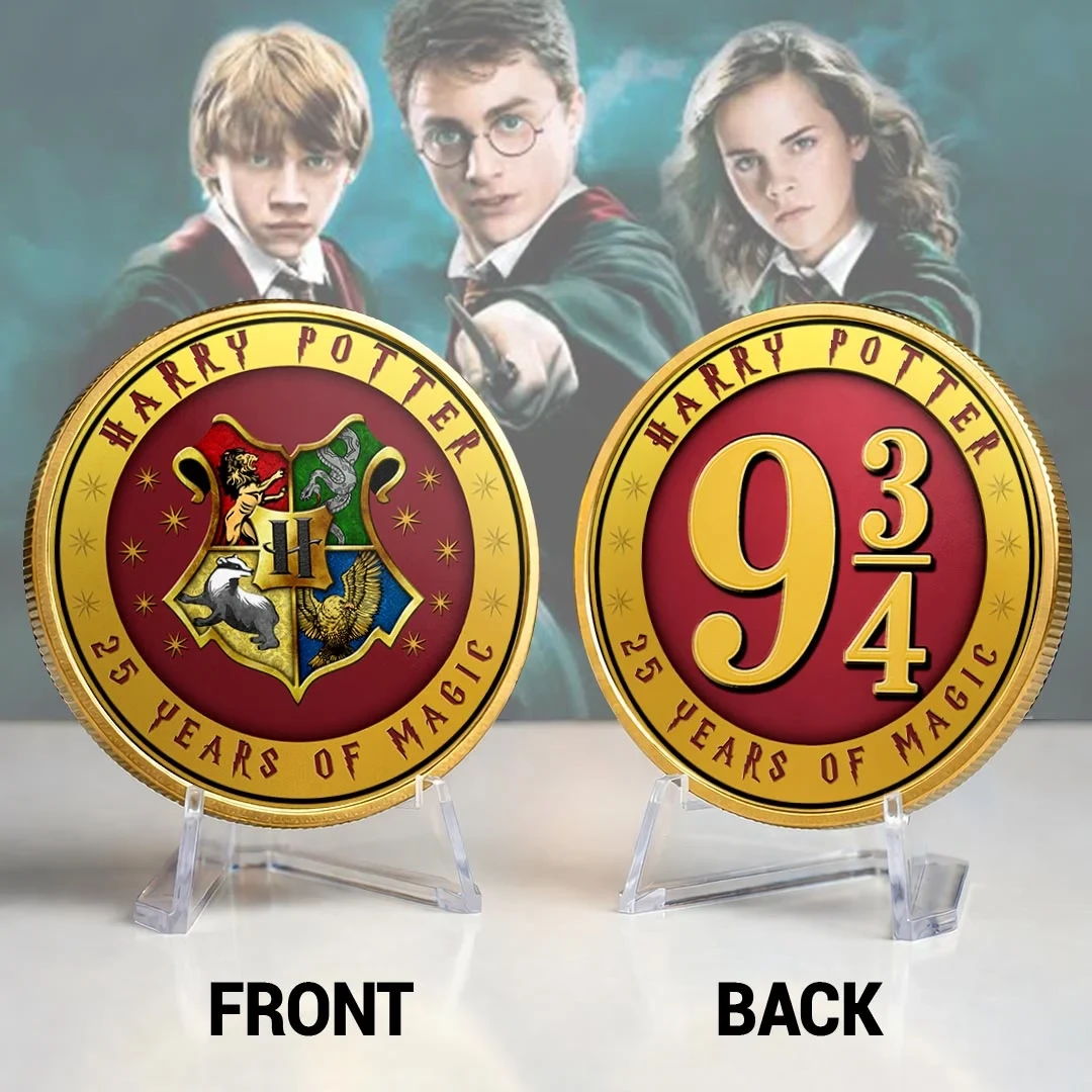 Harry Potter 25 Years Of Magic Commemorative Coin Harry Potter Merch Unique Birthday Gifts - Kdjoy