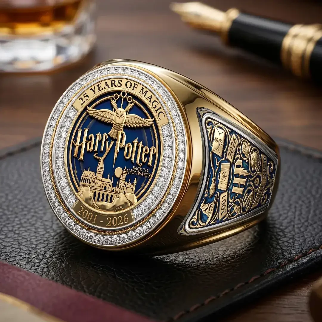Harry Potter 25 Years Of Magic Philosopher's Stone Anniversary Ring Harry Potter Merchandise - Kdjoy