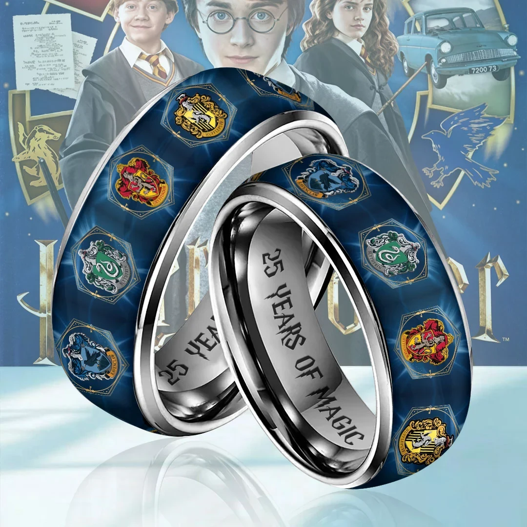 Harry Potter 25 Years Of Magic Ring Hogwarts School Ring Harry Potter Merch Fan Gifts - Kdjoy