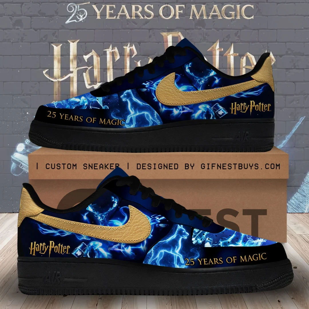 Harry Potter 25 Years Of Magic Shoes Sneakers Harry Potter Merch Gift Ideas For Brothers - Kdjoy Harry Potter 25 Years Of Magic Shoes Sneakers Harry Potter Merch Gift Ideas For Brothers - Kdjoy