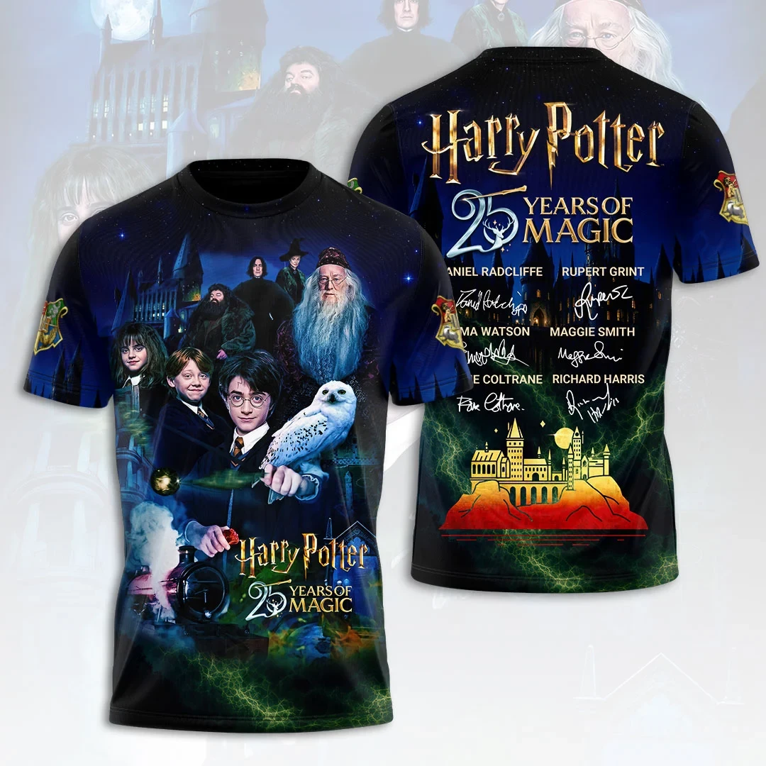 Harry Potter 25 Years Of Magic T-Shirt Signature Harry Potter Merch Best Gift For Movie Lovers - Kdjoy