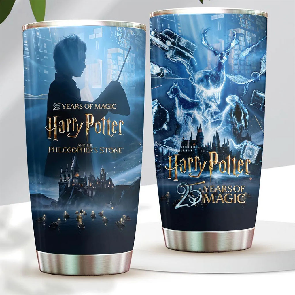 Harry Potter 25 Years Of Magic Tumbler Wizarding World Collection Harry Potter Merch BFF Gifts - Kdjoy Harry Potter 25 Years Of Magic Tumbler Wizarding World Collection Harry Potter Merch BFF Gifts - Kdjoy