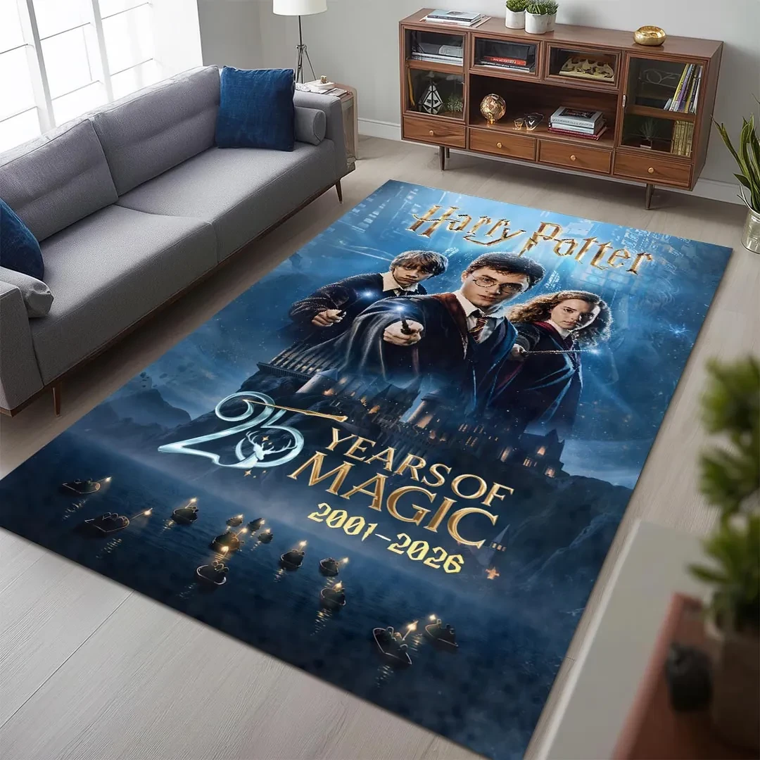 Harry Potter 25th Anniversary Area Rug Living Room Decor Harry Potter Merch Fan Gifts - Kdjoy
