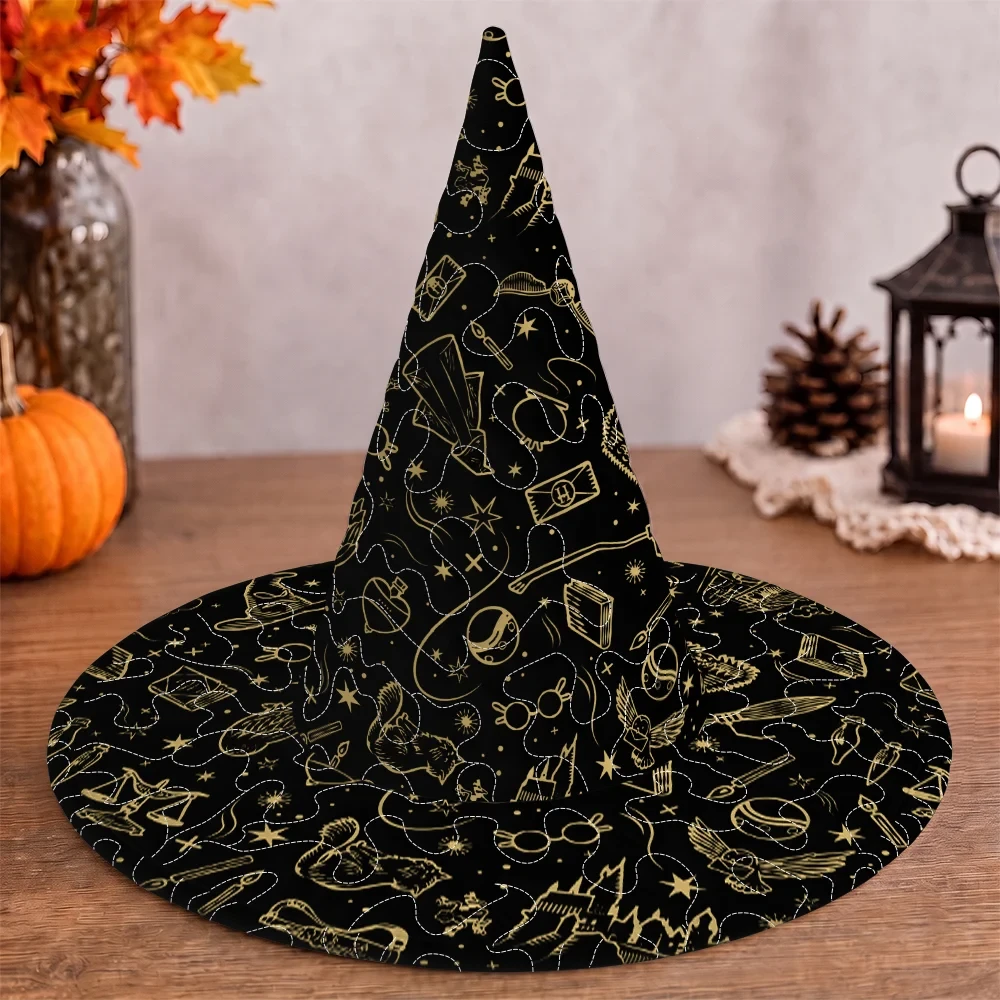 Harry Potter 25th Anniversary Quilted Witch Hat Harry Potter Merch Halloween Gift For BFF - Kdjoy Harry Potter 25th Anniversary Quilted Witch Hat Harry Potter Merch Halloween Gift For BFF - Kdjoy
