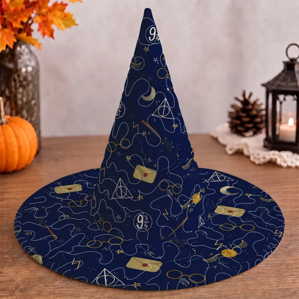 Harry Potter 25th Anniversary Quilted Witch Hat Harry Potter Merch Present For Halloween - Kdjoy Harry Potter 25th Anniversary Quilted Witch Hat Harry Potter Merch Present For Halloween - Kdjoy