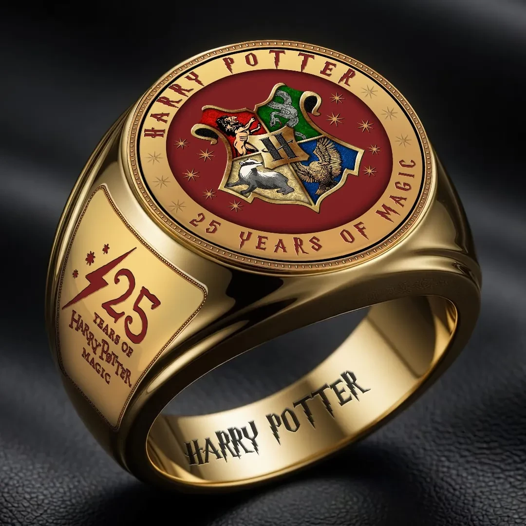 Harry Potter 25th Anniversary Ring Harry Potter Merch Birthday Ideas For Husband - Kdjoy Harry Potter 25th Anniversary Ring Harry Potter Merch Birthday Ideas For Husband - Kdjoy