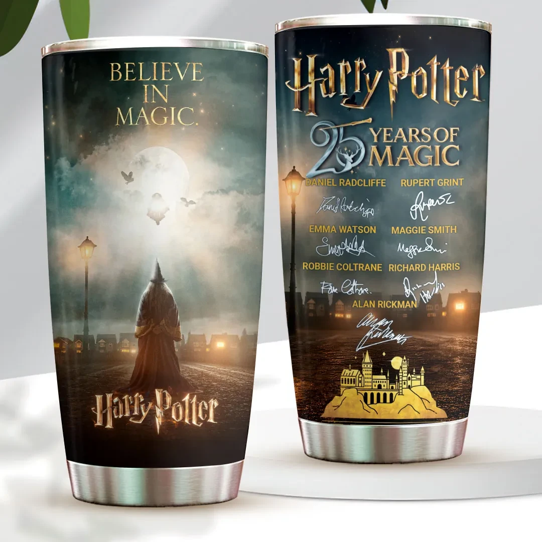 Harry Potter 25th Anniversary Tumble Believe In Magic Travel Cup Harry Potter Merch Gifts - Kdjoy