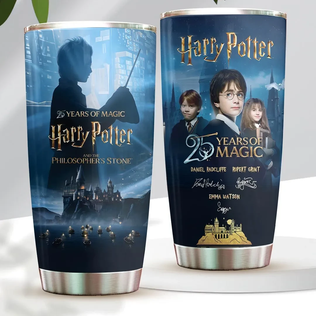 Harry Potter 25th Anniversary Tumble Signed Harry Potter Merch Best Gift For Husband - Kdjoy
