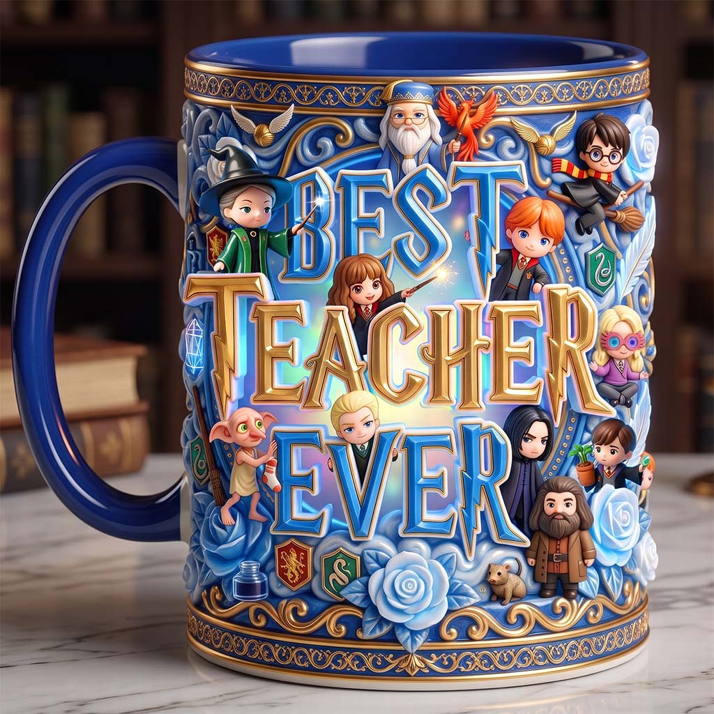 Harry Potter Best Teacher Ever Coffee Mug Harry Potter Merch Gifts For Teachers - Kdjoy