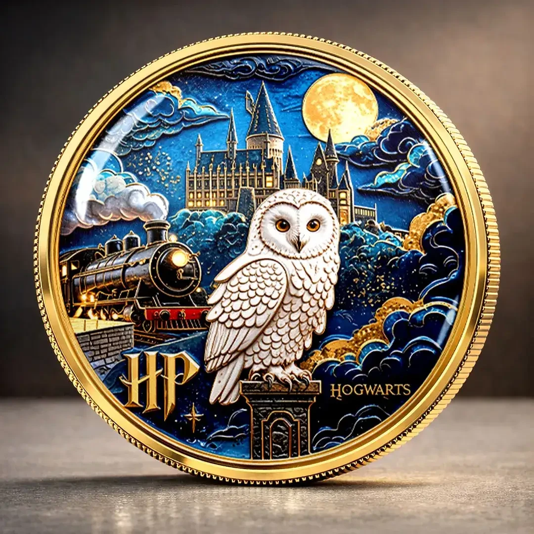 Harry Potter Merch 25th Anniversary Years Of Magic Hogwarts Castle Commemorative Coin - Kdjoy