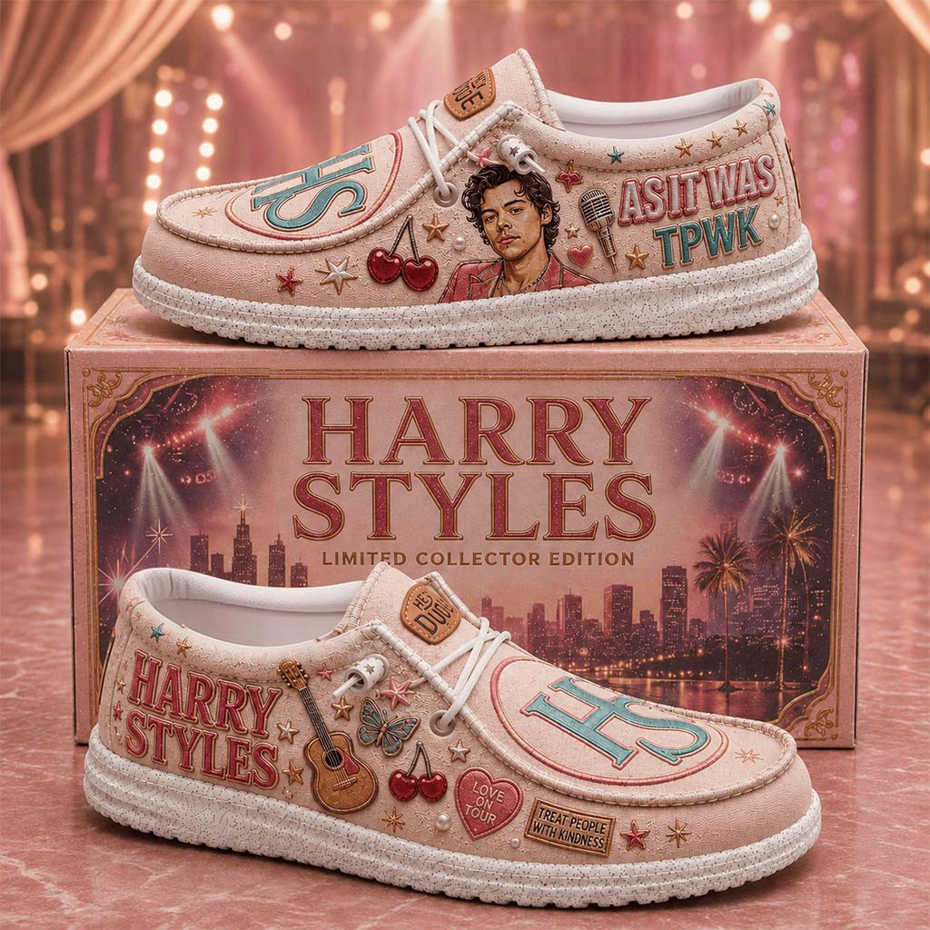Harry Styles As It Was TPWK Shoes Harry Styles Merch Music Lover Gift Ideas For Her - Kdjoy