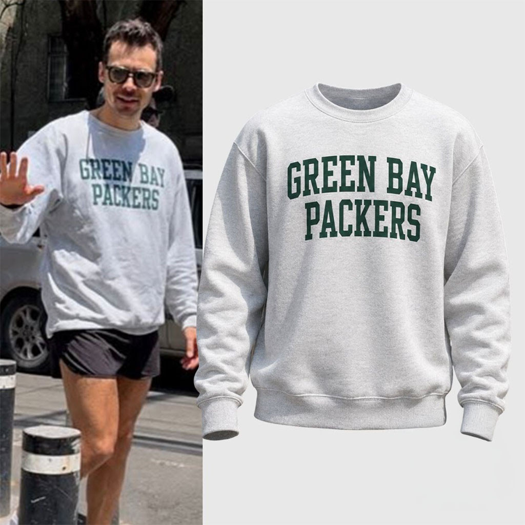 Harry Styles Green Bay Packers Sweatshirt Harry Styles Tour Merch 2026 Gift For Brothers - Kdjoy Harry Styles Green Bay Packers Sweatshirt Harry Styles Tour Merch 2026 Gift For Brothers - Kdjoy