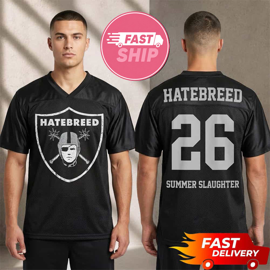 Hatebreed Summer Slaughter Tour 2026 In ABQ Football Jersey Hatebreed Merch Fans Gifts - Kdjoy