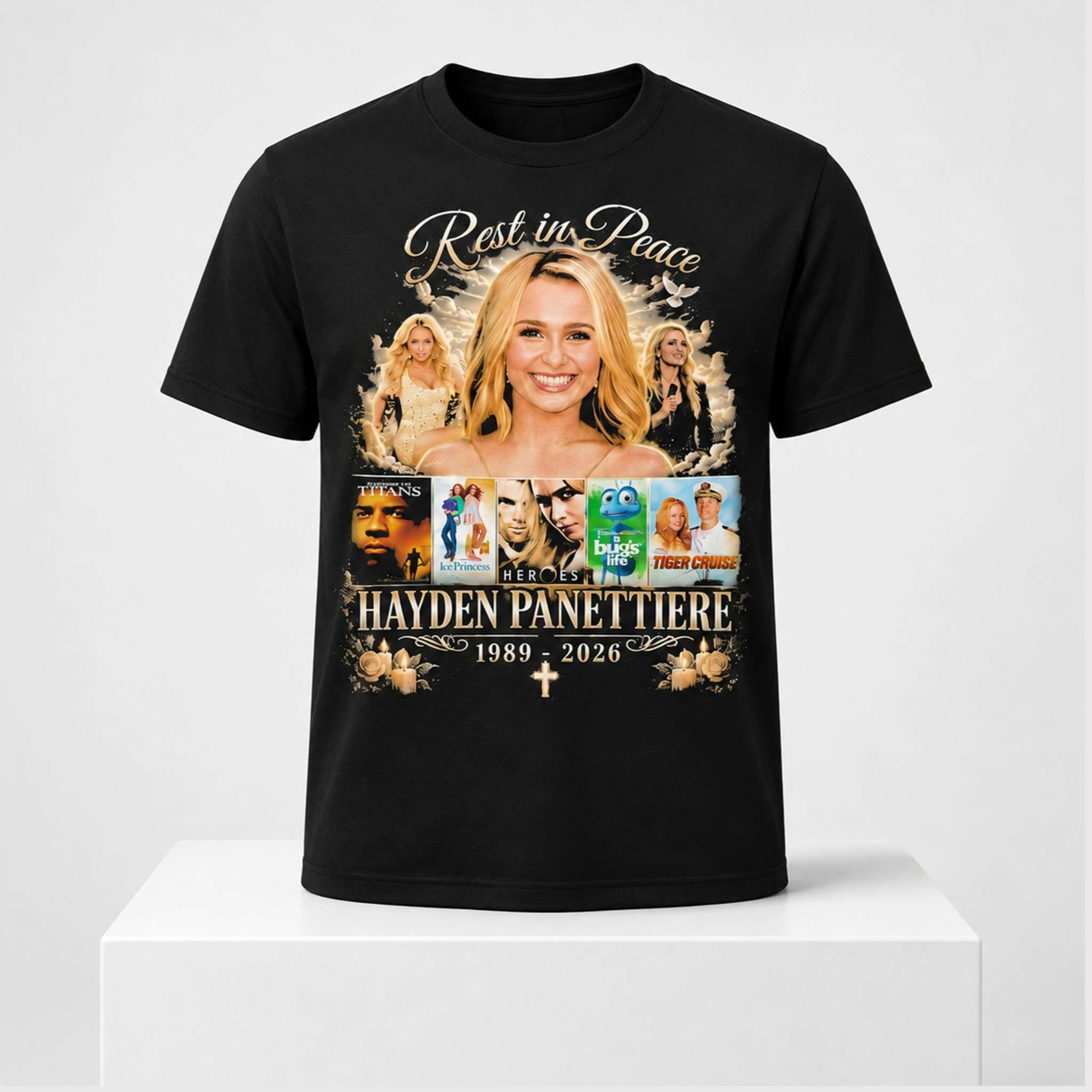 Hayden Panettiere RIP Rest In Peace 1989 2026 Shirt Memorial Hayden Panettiere Merch - Kdjoy Hayden Panettiere RIP Rest In Peace 1989 2026 Shirt Memorial Hayden Panettiere Merch - Kdjoy