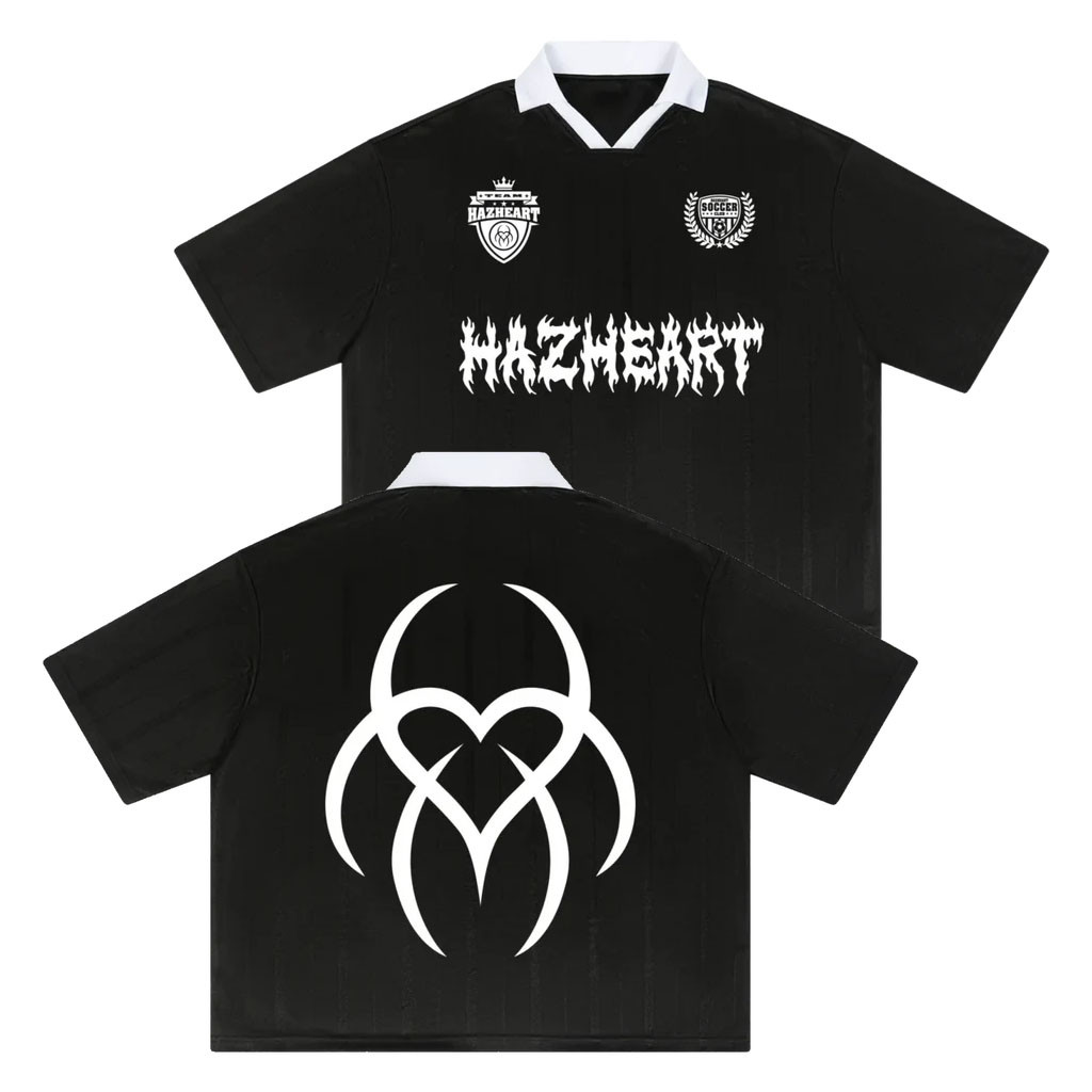 Hazheart Merch 2026 Hazheart Soccer Club Jersey Black Present For Husband - Kdjoy