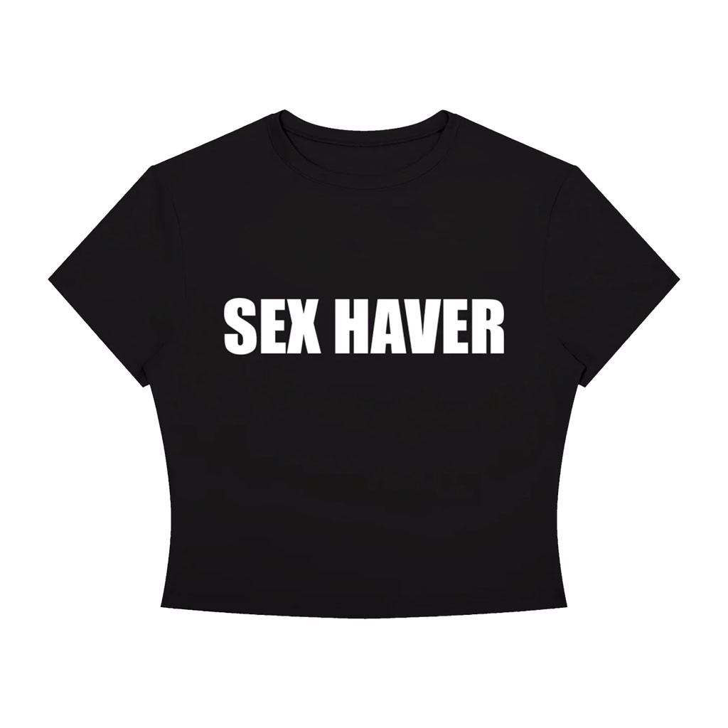 Hazheart Merch 2026 Sex Haver Baby Tee Black Unique Gift For Sisters - Kdjoy