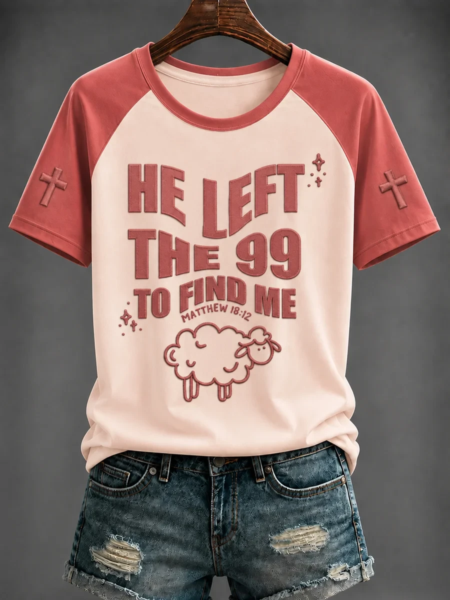 He Left The 99 To Find Me T-Shirt Matthew 18 12 Bible Verse Apparel Great Christian Gifts - Kdjoy
