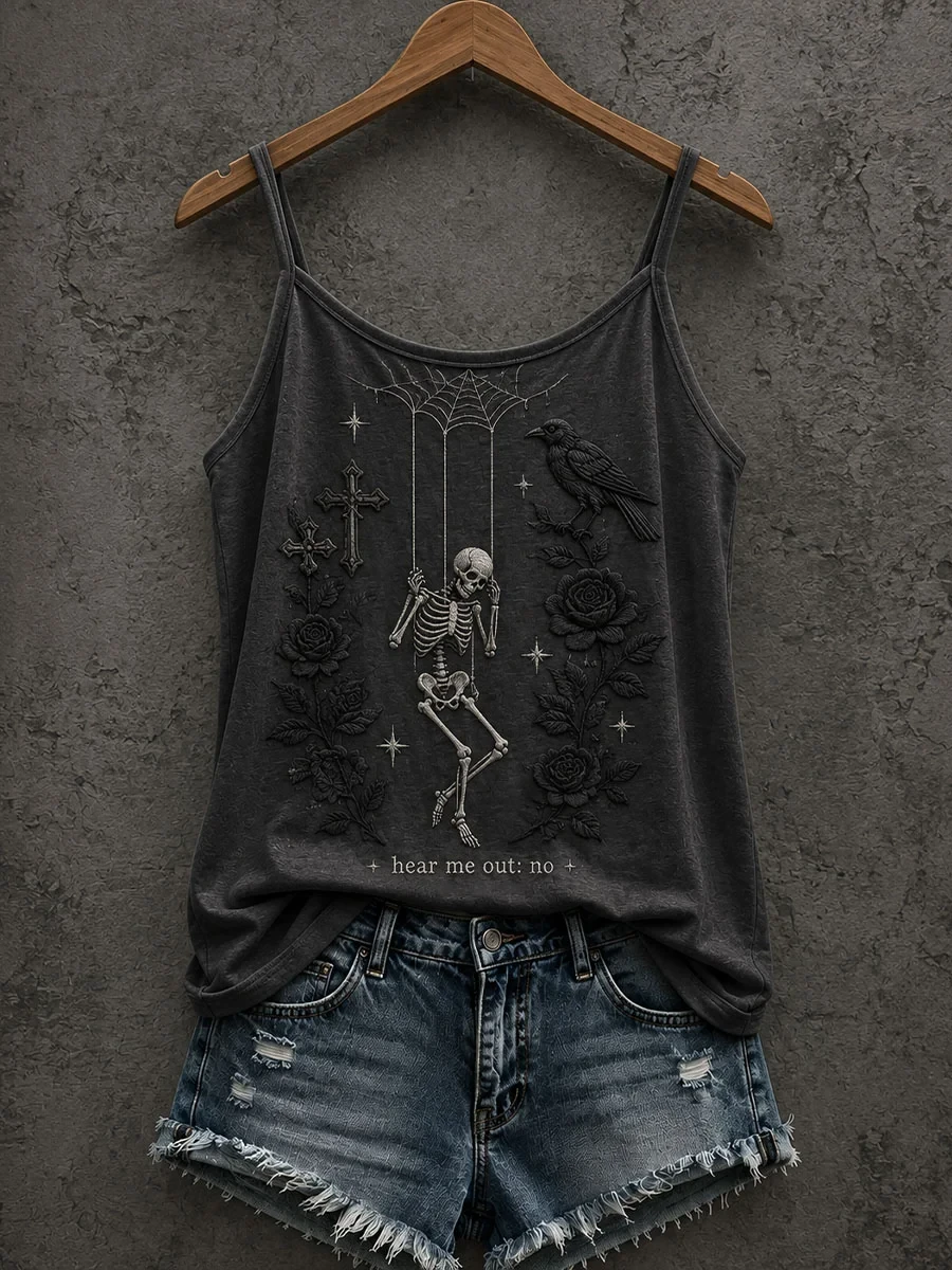 Hear Me Out No Tank Top Gothic Skeleton Merch Birthday Gifts For Wife - Kdjoy Hear Me Out No Tank Top Gothic Skeleton Merch Birthday Gifts For Wife - Kdjoy