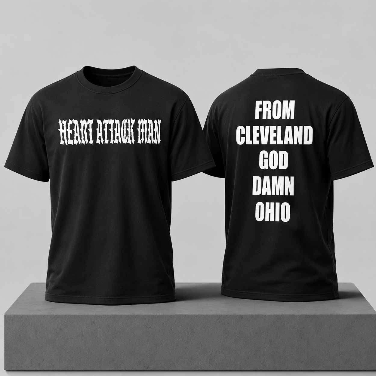 Heart Attack Man From Cleveland God Damn Ohio Shirt Heart Attack Man Merch Rock Fan Gifts - Kdjoy