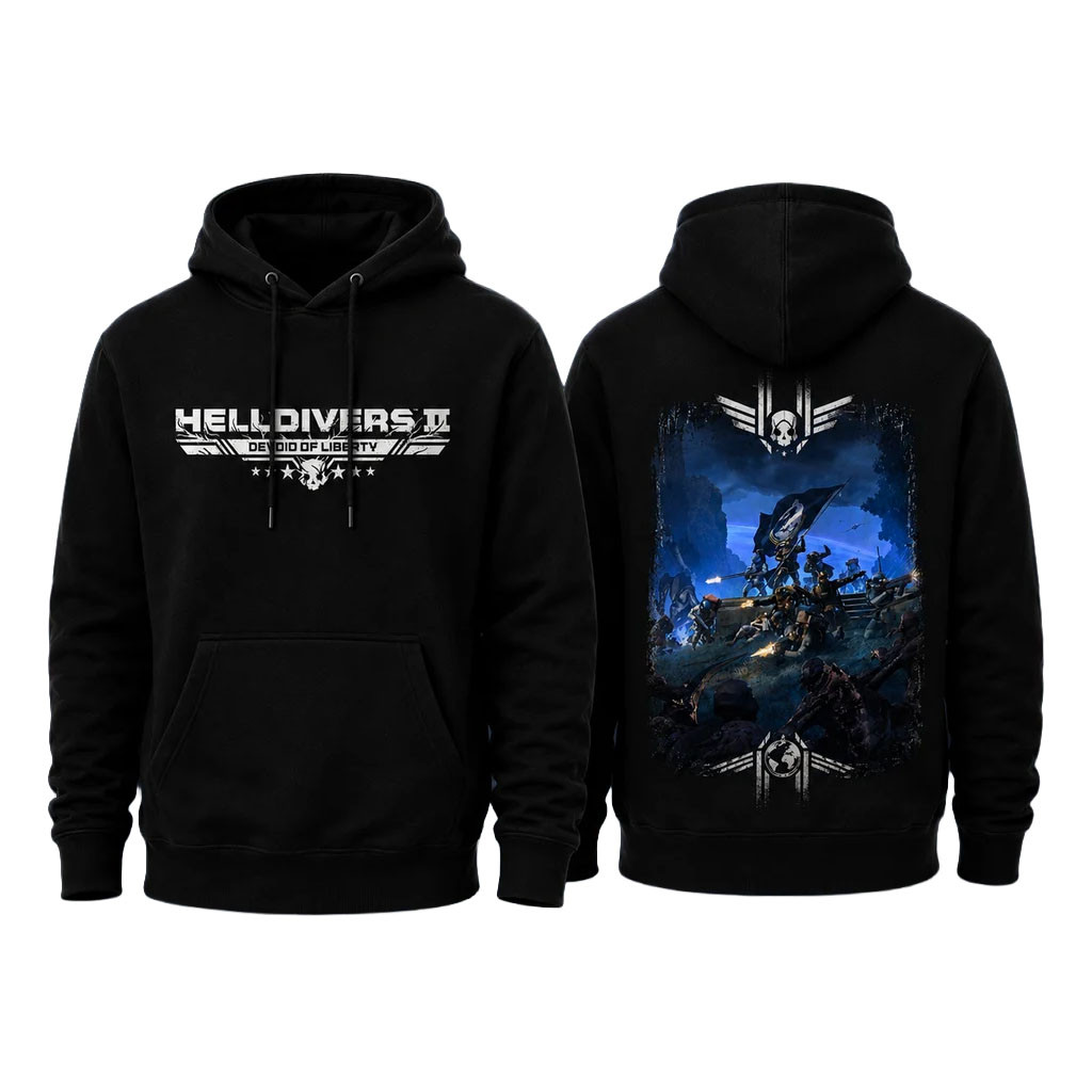 Helldivers Merch 2026 Helldivers II Devoid Of Liberty Black Hoodie Gift For Friends