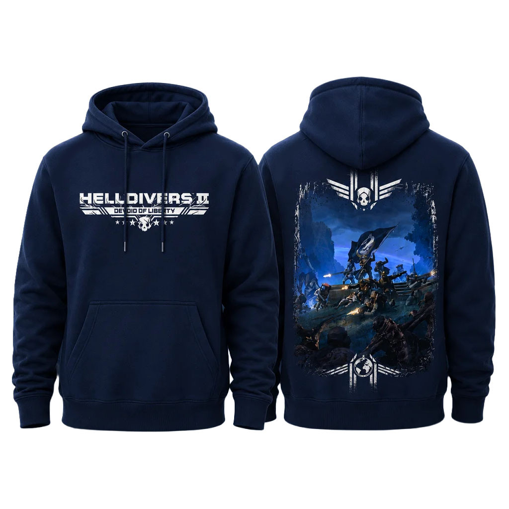 Helldivers Merch 2026 Helldivers II Devoid Of Liberty Hoodie Gifts For Video Game Lovers