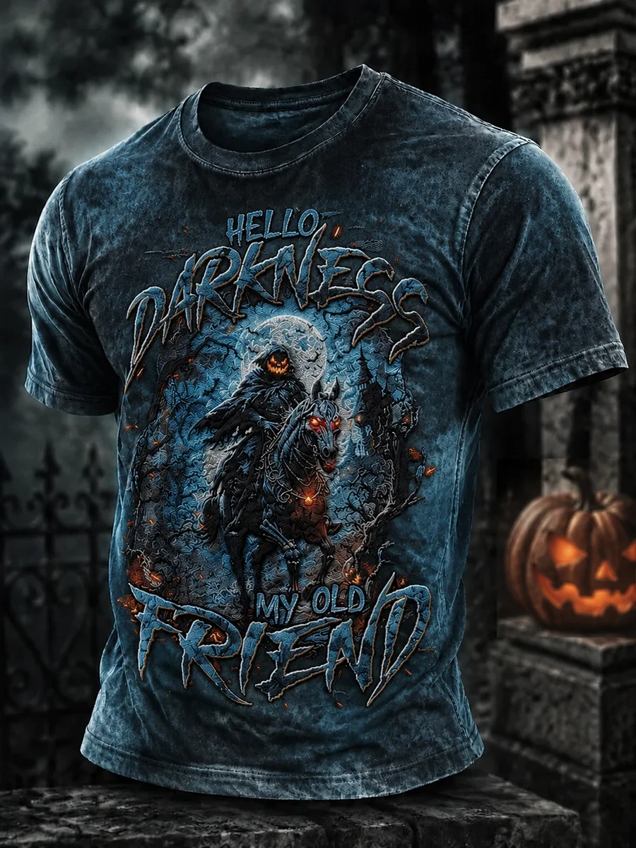 Hello Darkness My Old Friend T-Shirt Shadow Rider Shirt Best Halloween Gifts - Kdjoy