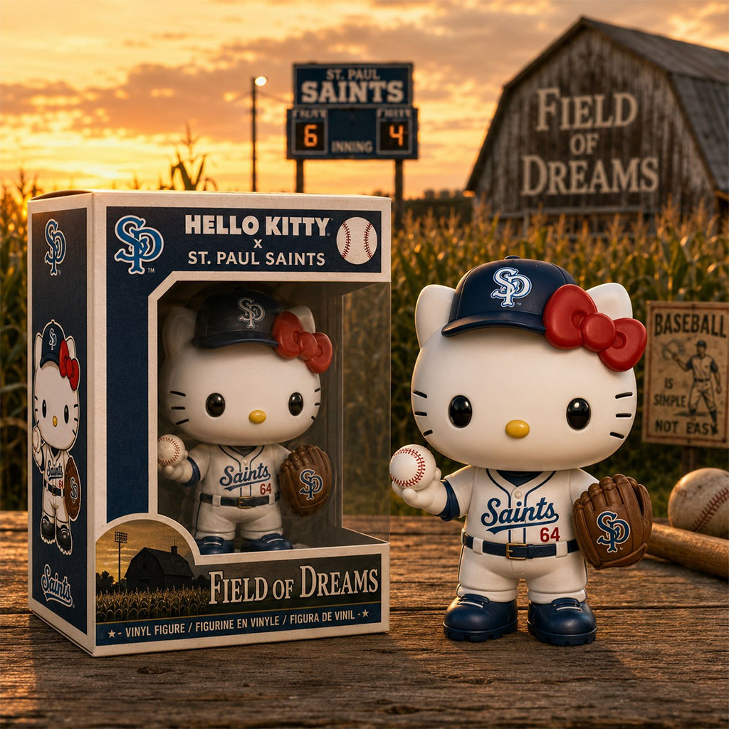 Hello Kitty X St Paul Saints Field Of Dreams Funko Pop St Paul Saints Merch Baseball Fan Gear - Kdjoy Hello Kitty X St Paul Saints Field Of Dreams Funko Pop St Paul Saints Merch Baseball Fan Gear - Kdjoy