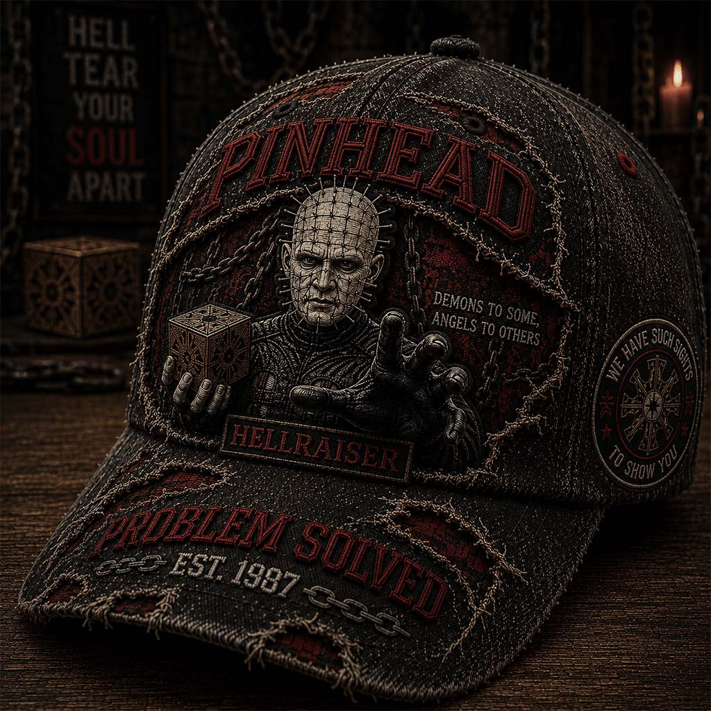 Hellraiser Merch Pinhead Demons To Some Angels To Others Hat Problem Solved Hat Horror Gifts - Kdjoy