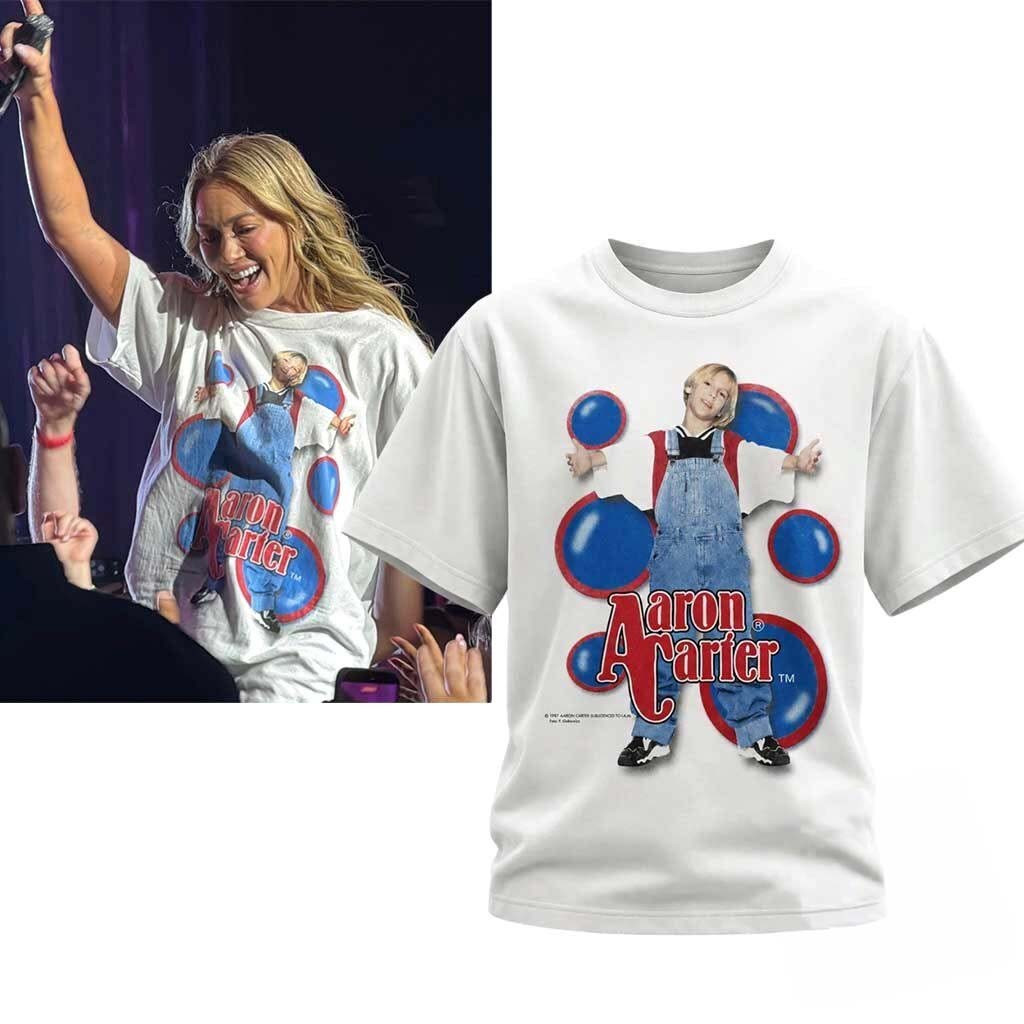 Hilary Duff Aaron Carter 1997 Shirt Hilary Duff Tour Outfits Gift For Music Fans - Kdjoy Hilary Duff Aaron Carter 1997 Shirt Hilary Duff Tour Outfits Gift For Music Fans - Kdjoy