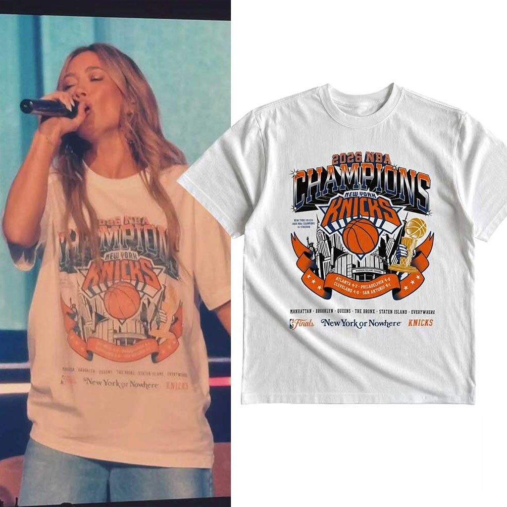 Hilary Duff New York Knicks 2026 Champions T-Shirt Hilary Duff Tour Outfits Gift For Fans - Kdjoy