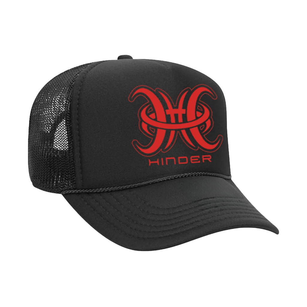 Hinder Music Merch 2026 Logo Trucker Hat Black Best Gift For Rock Band Fans