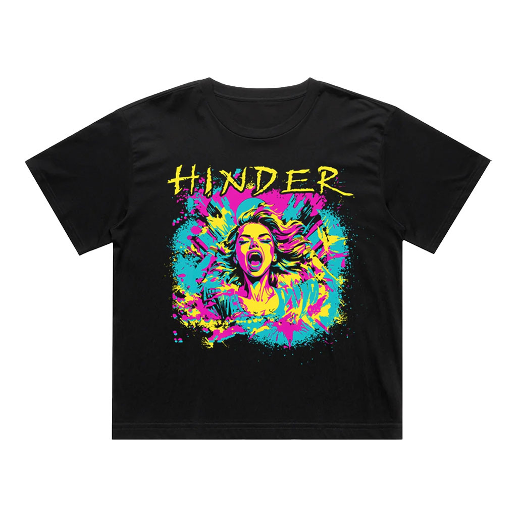 Hinder Music Merch 2026 Retro Scream Cropped Tee Gift Ideas For Sisters Hinder Music Merch 2026 Retro Scream Cropped Tee Gift Ideas For Sisters