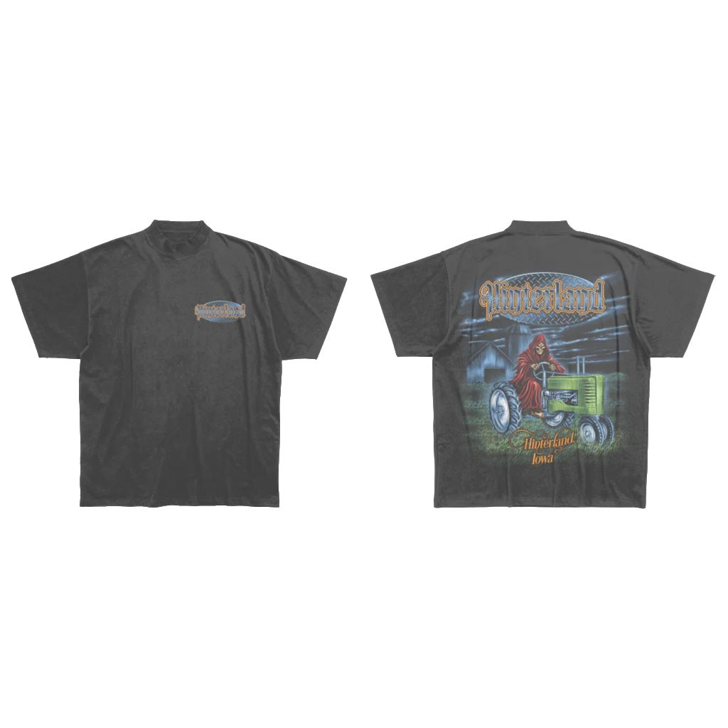 Hinterland Music Festival Merch 2026 Grim Reaper Tractor T-Shirt Present For Husband - Kdjoy Hinterland Music Festival Merch 2026 Grim Reaper Tractor T-Shirt Present For Husband - Kdjoy